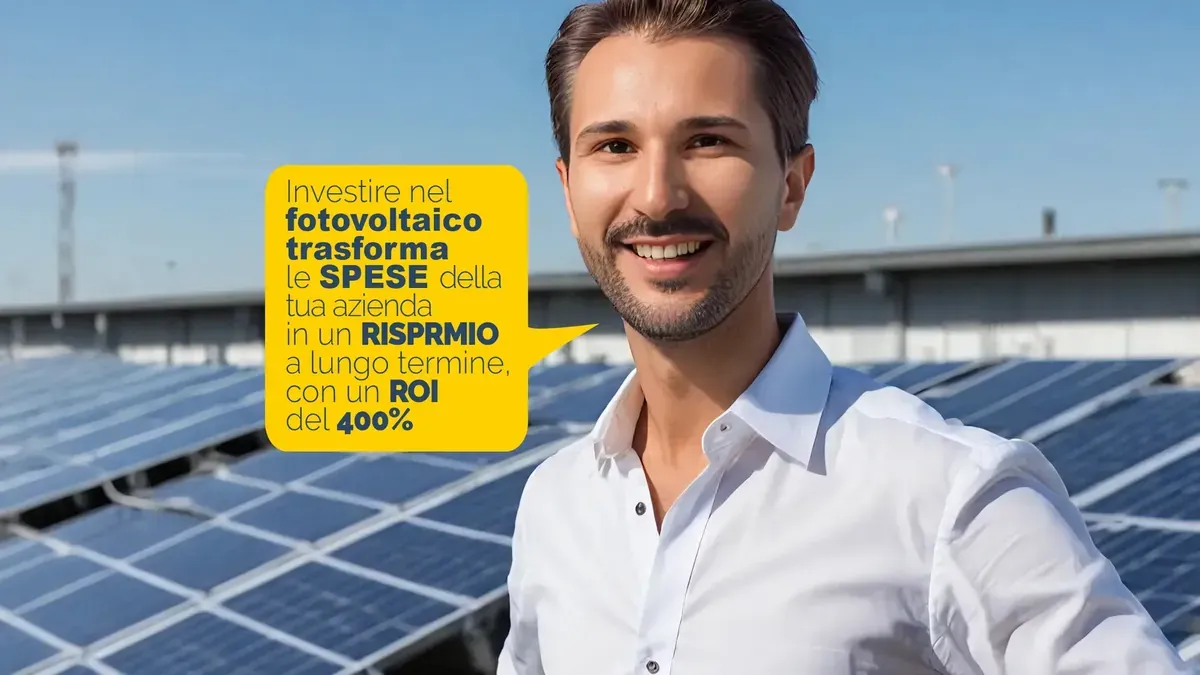 Sei un imprenditore? Se non hai valutato seriamente il fotovoltaico, stai perdendo un'enorme opportunità.